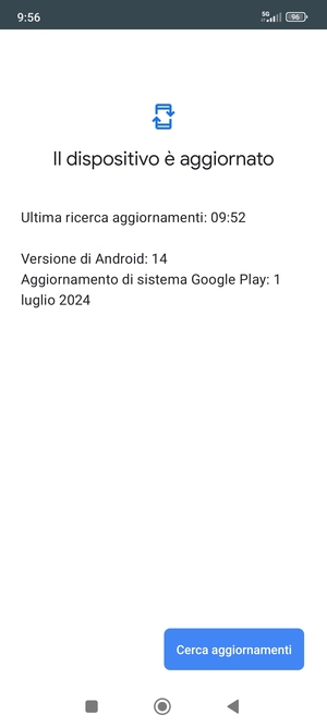 Se il tuo telefono è aggiornato, vedrai la seguente schermata