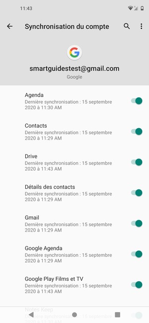 Sélectionnez le bouton du Menu