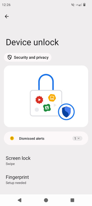 Select Screen lock