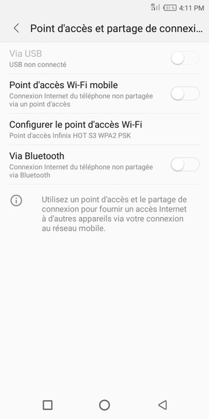 Sélectionnez Configurer le point d'accès Wi-Fi