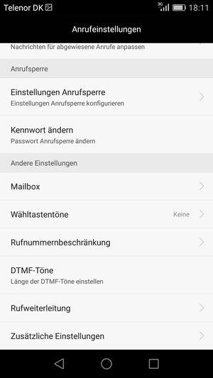 Scrollen Sie und wählen Sie Mailbox