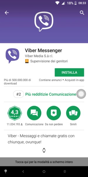 Seleziona INSTALLA