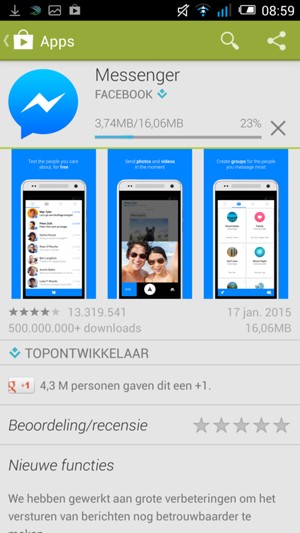 Wacht tot de download beëindigd is