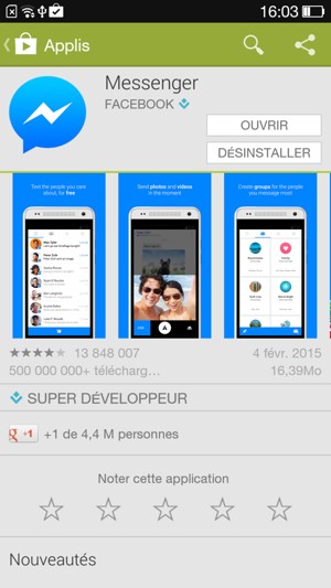 Sélectionnez OUVRIR