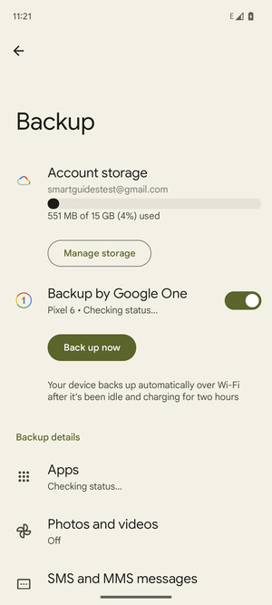 Select Account storage