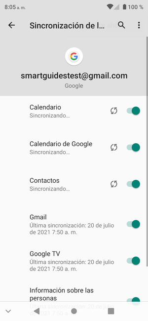 Su información será sincronizada