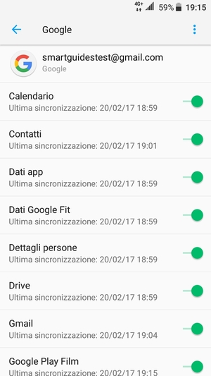 Seleziona il tasto Menu