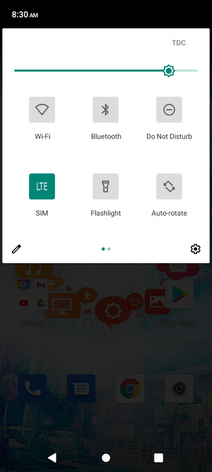 Adjust brightness to the required level