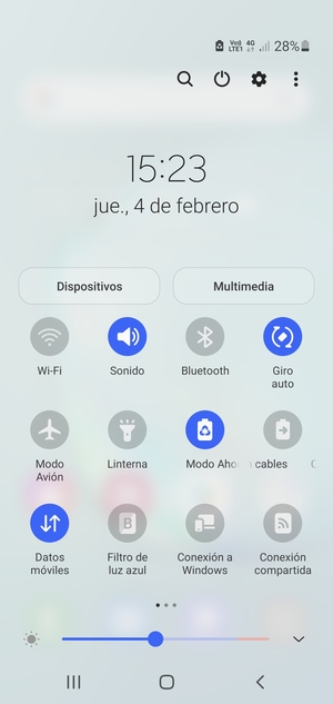 Active Modo ahorro de energía