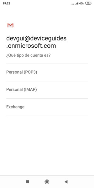 Seleccione Exchange