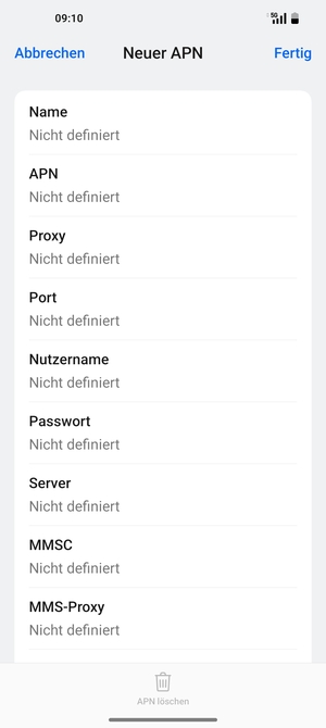 Geben Sie Internet-Informationen ein