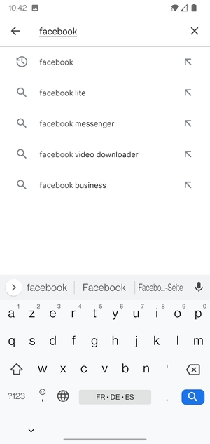 Saisissez le nom de l'appli et sélectionnez Rechercher