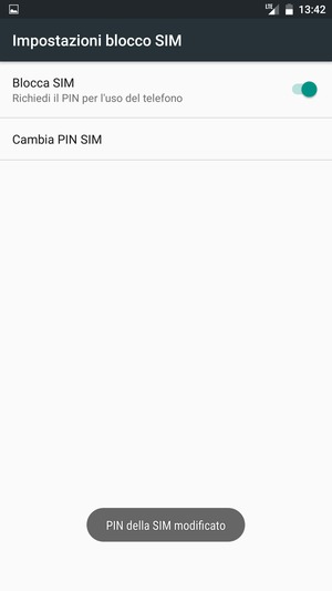 Il tuo PIN della SIM è stato modificato