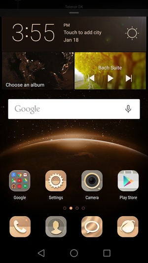 Return to the Home screen and slide down the top menu