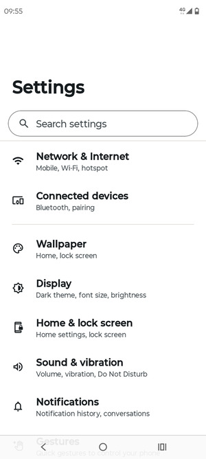 Select Network & Internet