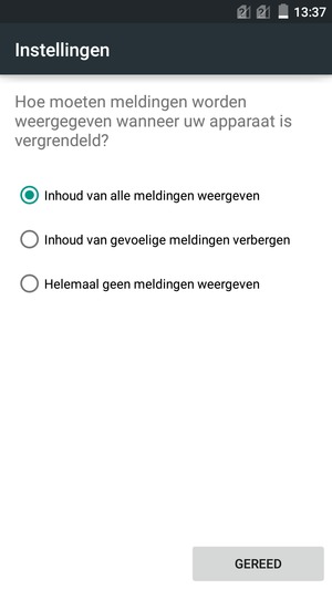 Selecteer uw voorkeursoptie en selecteer GEREED
