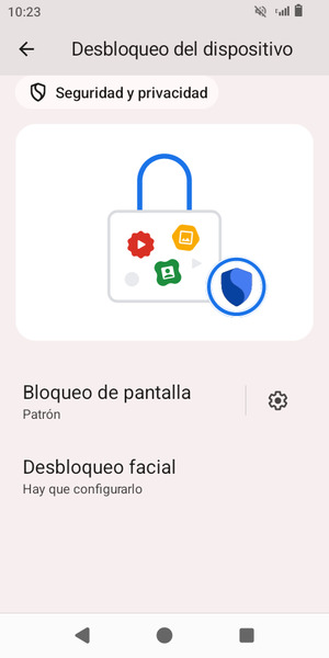 El teléfono ha sido asegurado con un bloqueo de pantalla