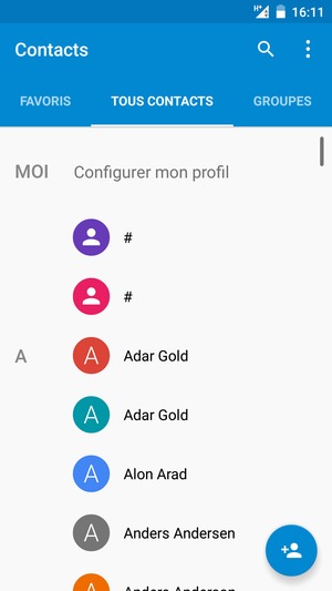 Sélectionnez le bouton du Menu