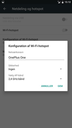 Vælg Sikkerhed
