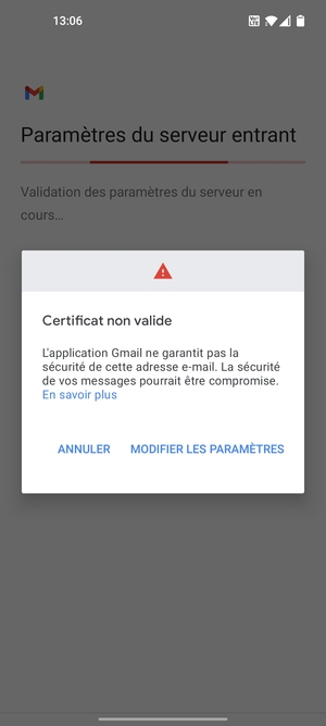 Sélectionnez MODIFIER LES PARAMÈTRES