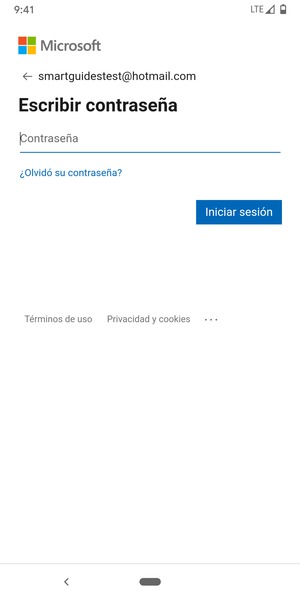 Introduzca su contraseña y seleccione Iniciar sesión