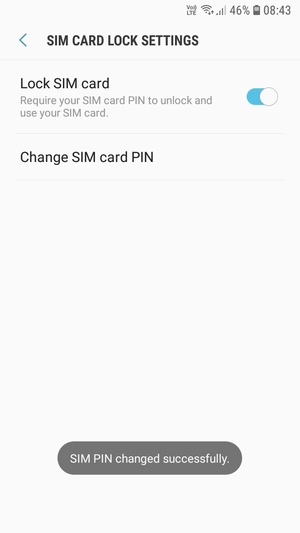 Your SIM PIN has been changed