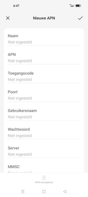Voer internetgegevens in