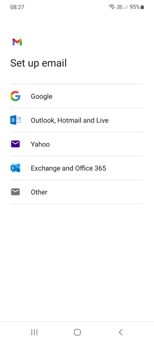 Select Exchange and Office 365