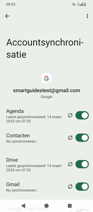 Uw gegevens worden gesynchroniseerd