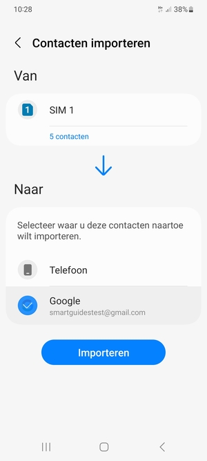 Selecteer Importeren