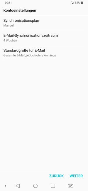 Wählen Sie WEITER