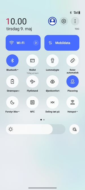 Slå Wi-Fi og Bluetooth fra