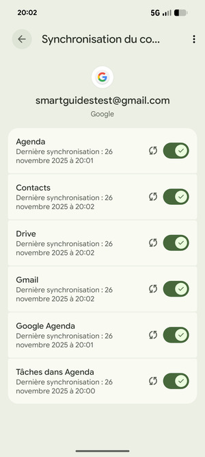 Sélectionnez le bouton du Menu