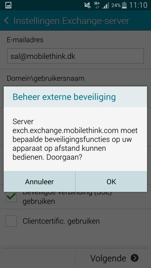 Selecteer OK