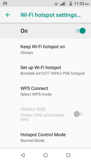Your phone is now set up for use as a modem