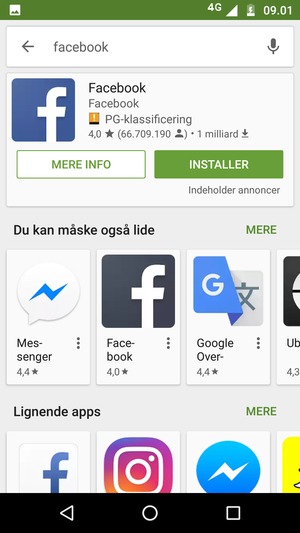 Vælg appen