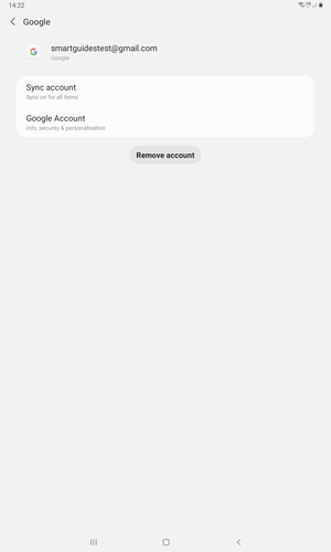 Select Sync account
