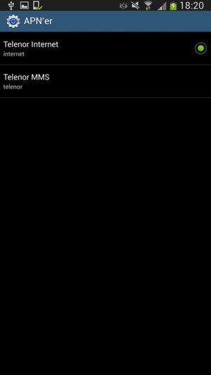 Vælg internetadgangspunktet