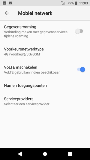 Selecteer Voorkeursnetwerktype
