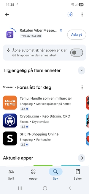 Vent til installasjonen er ferdig