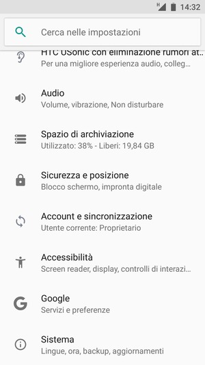 Scorri e seleziona Sicurezza e posizione