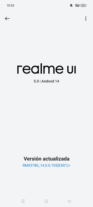 Si su teléfono está actualizado, verá la siguiente pantalla