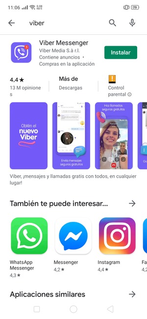 Seleccione la aplicación