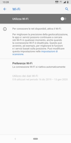 Attiva Utilizza Wi-Fi