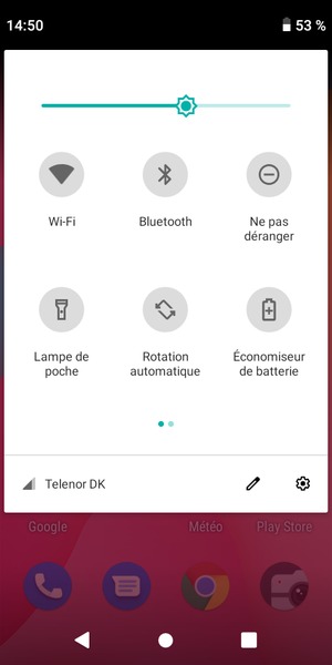 Sélectionnez le bouton Paramètres