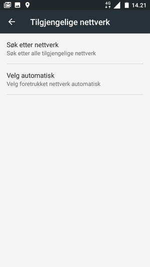 Velg Søk etter nettverk