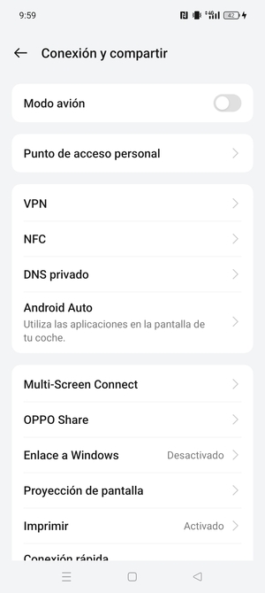 Seleccione Punto de acceso personal