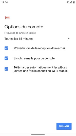 Sélectionnez SUIVANT