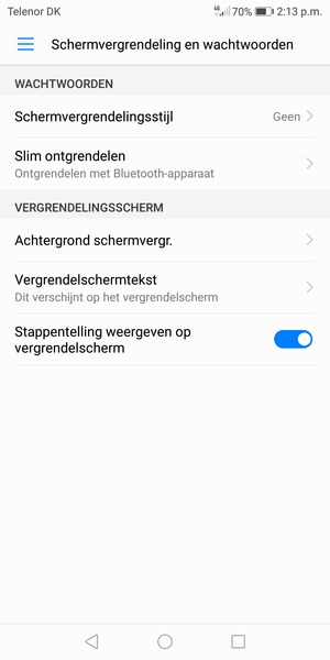 Selecteer Schermvergrendelingsstijl