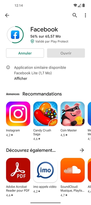 Veuillez attendre la fin de la procédure d'installation